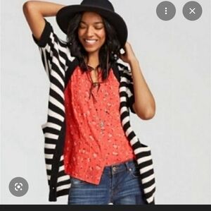 Striped Black and White Women's Sweater